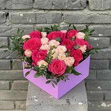 Цветочная композиция из Розы в коробке #REPLACE_PRED# Большом Сорокино