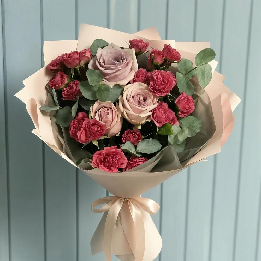 Букет цветов из: Гвоздики и Розы в Большом Сорокино