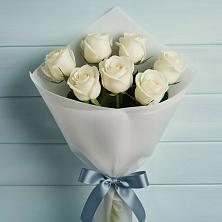 Букет 7 Белых роз Эдлесс Лав в Большом Сорокино
