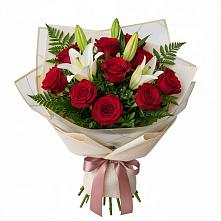 Букет цветов из:  Лилии и Розы в Большом Сорокино