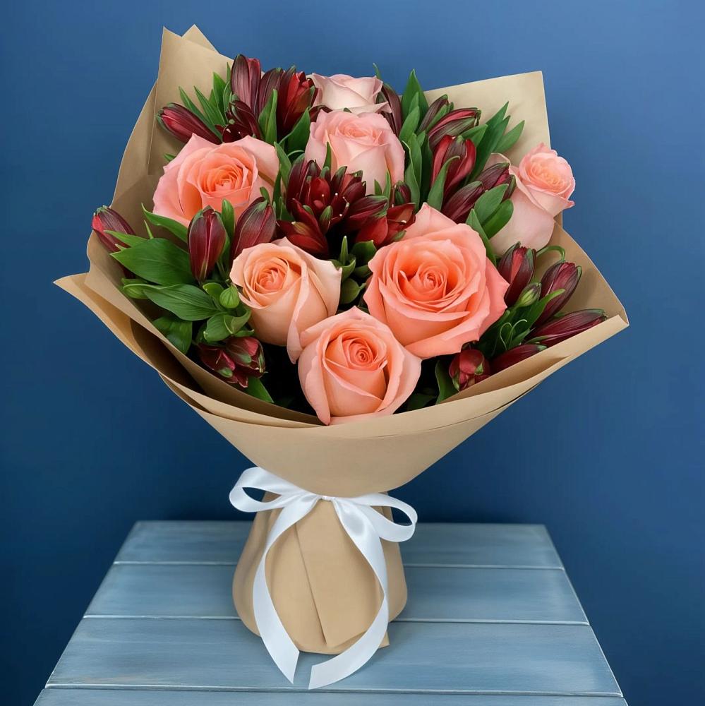 Букет цветов из: Розы и Альстромерии в Большом Сорокино