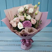 Букет цветов из:  Розы и Лизиантусы в Большом Сорокино