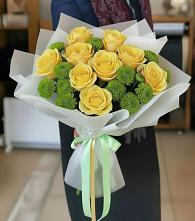 Букет цветов из:  Хризантемы и Розы в Большом Сорокино