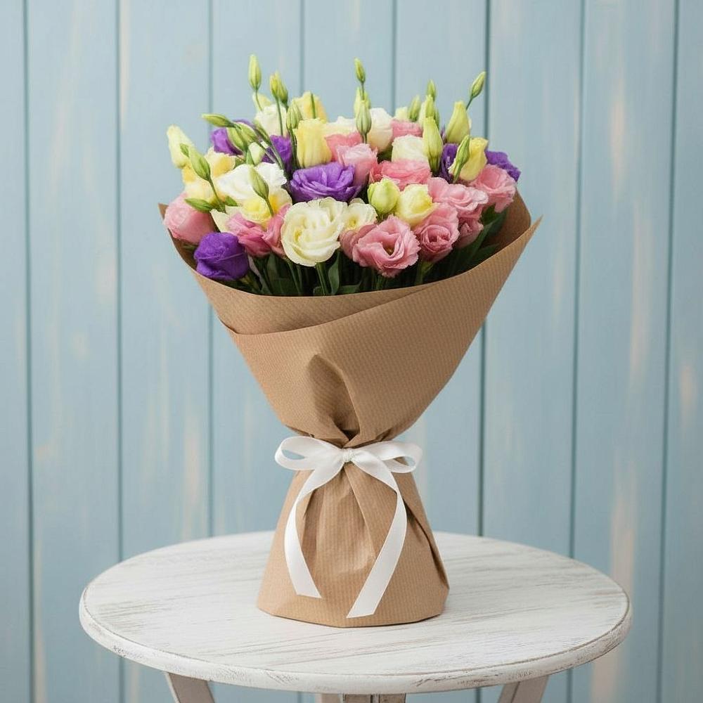 Букет цветов из: Лизиантусы в Большом Сорокино