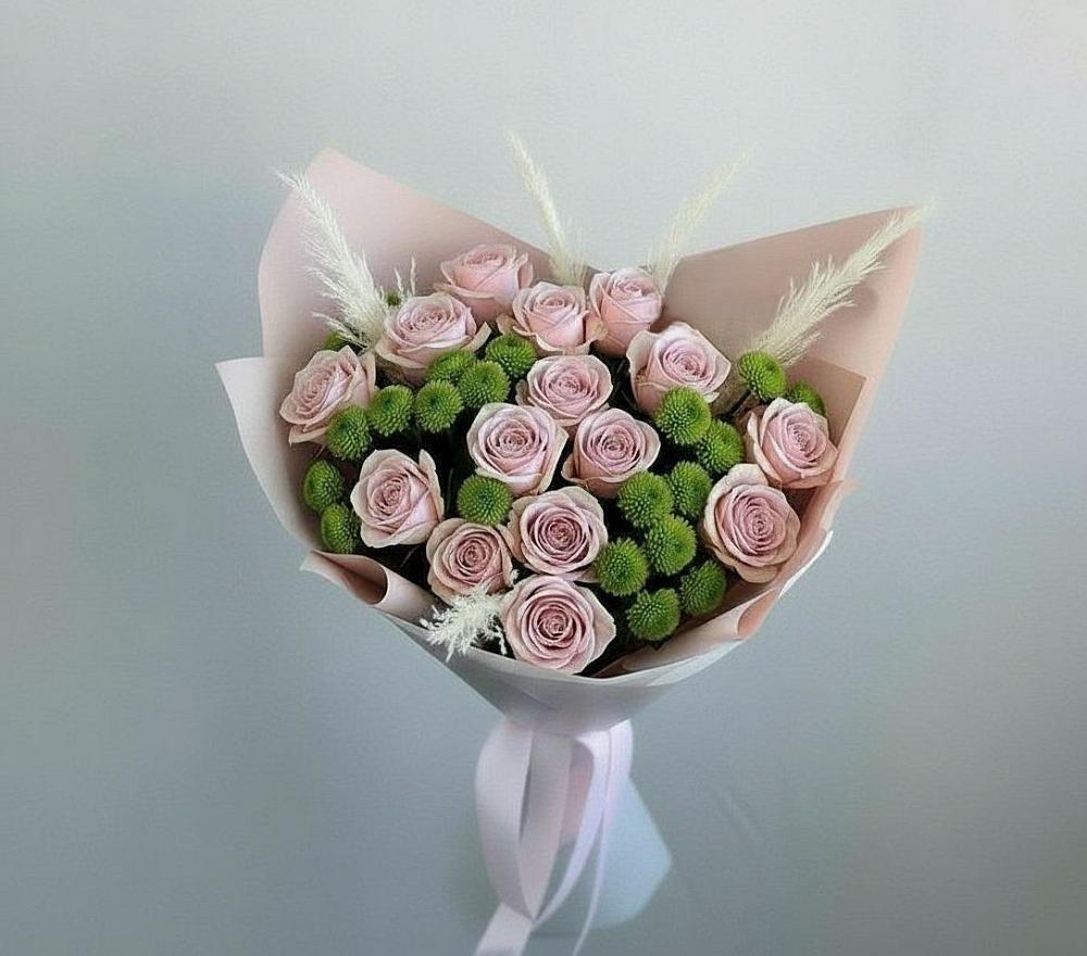 Букет цветов из: Розы и Хризантемы в Большом Сорокино