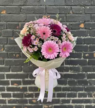 Букет цветов из:  Герберы и Хризантемы #REPLACE_PRED# Большом Сорокино
