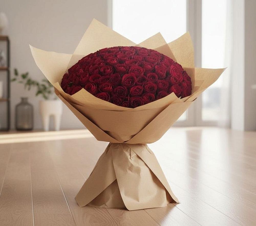 Букет 101 Красная роза в Большом Сорокино