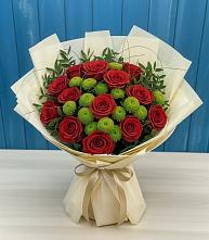 Букет цветов из:  Розы и Хризантемы в Большом Сорокино