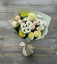 Букет цветов из:  Альстромерии, Розы и Хризантемы #REPLACE_PRED# Большом Сорокино