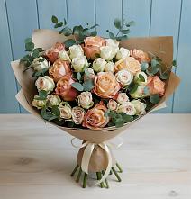 Букет цветов из:  Альстромерии и Розы #REPLACE_PRED# Большом Сорокино